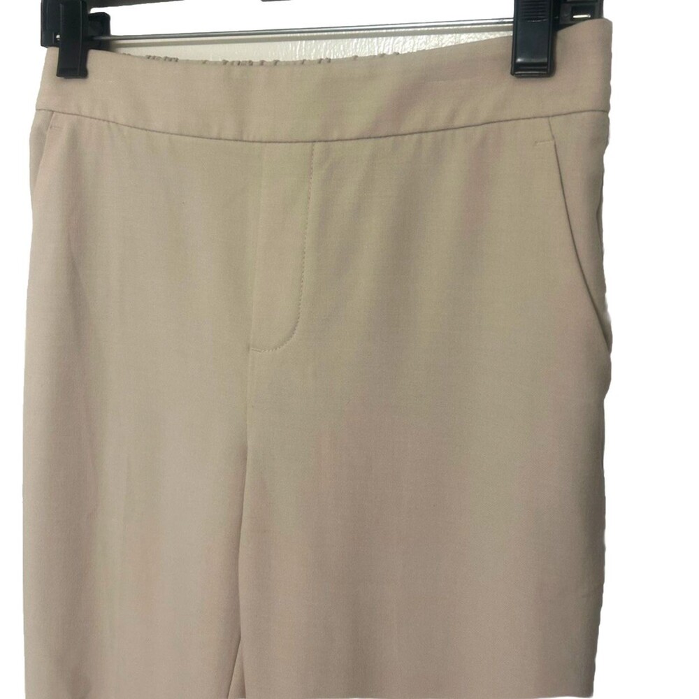 Banana Republic Hayden Pants Women Sz 0 Beige High Rise Elastic Waist Tapered - Picture 3 of 9